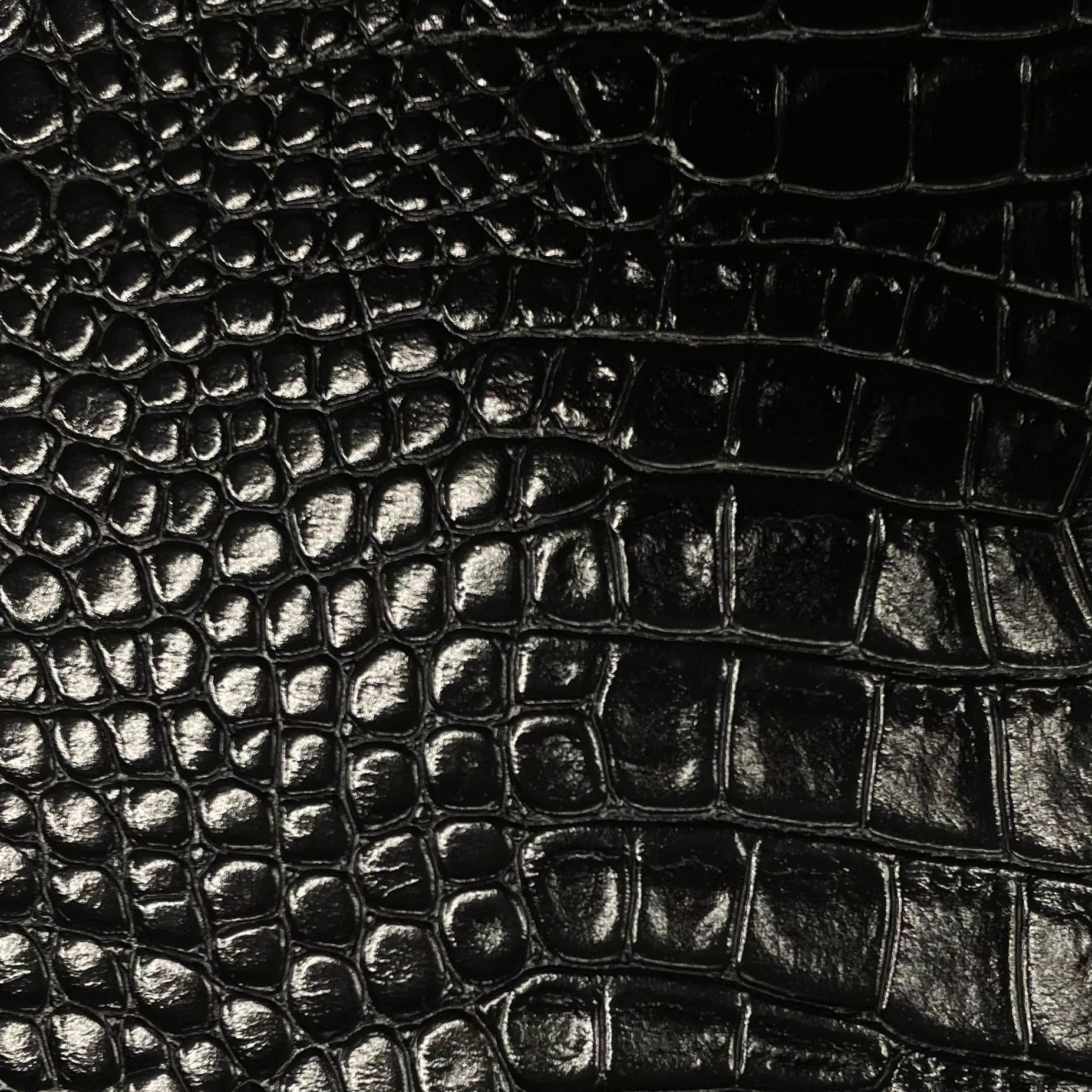 Croc Black Furniture Leather Upholstery