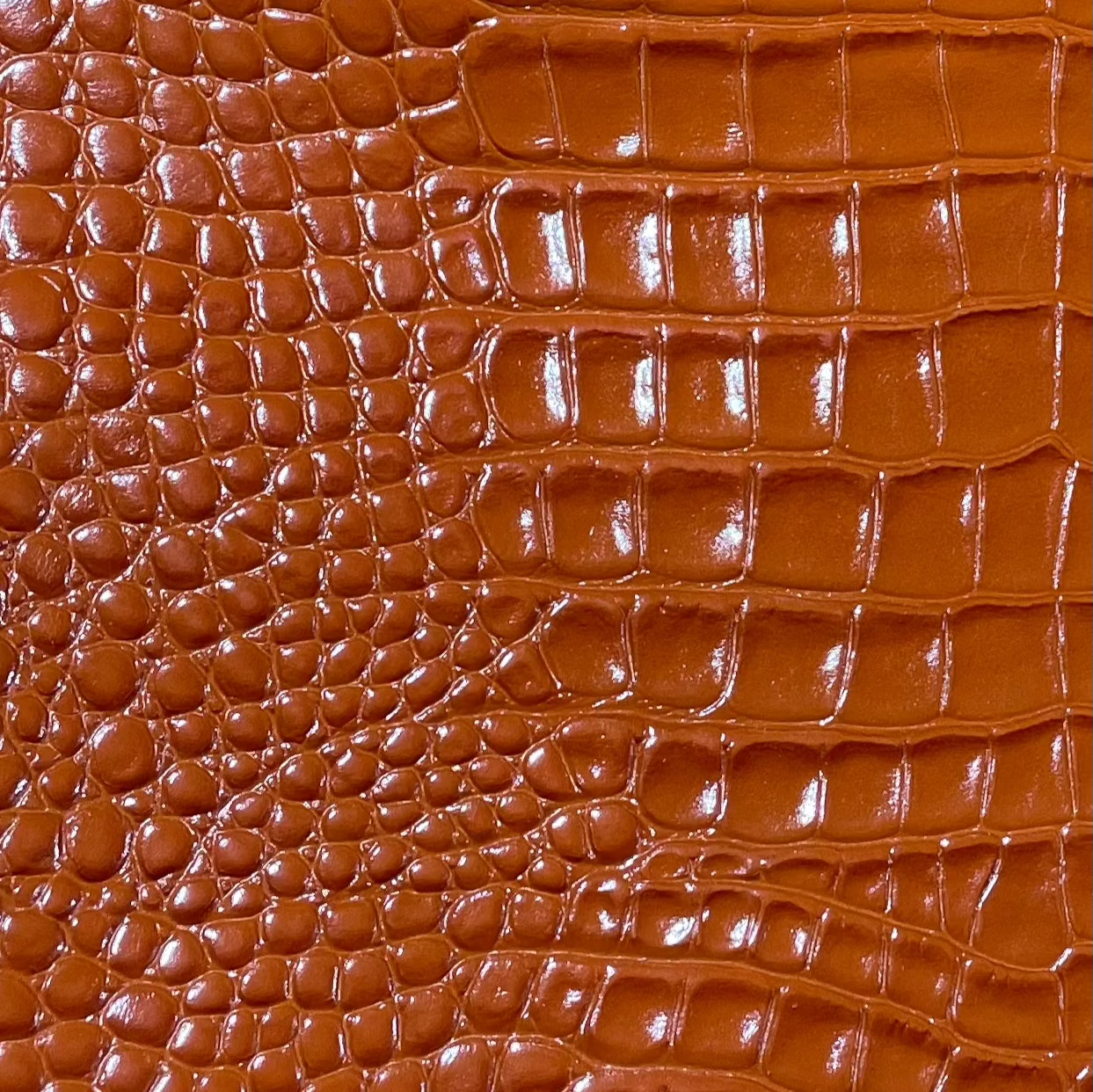 Croc Candied Yam Orange Leather Upholstery Furniture