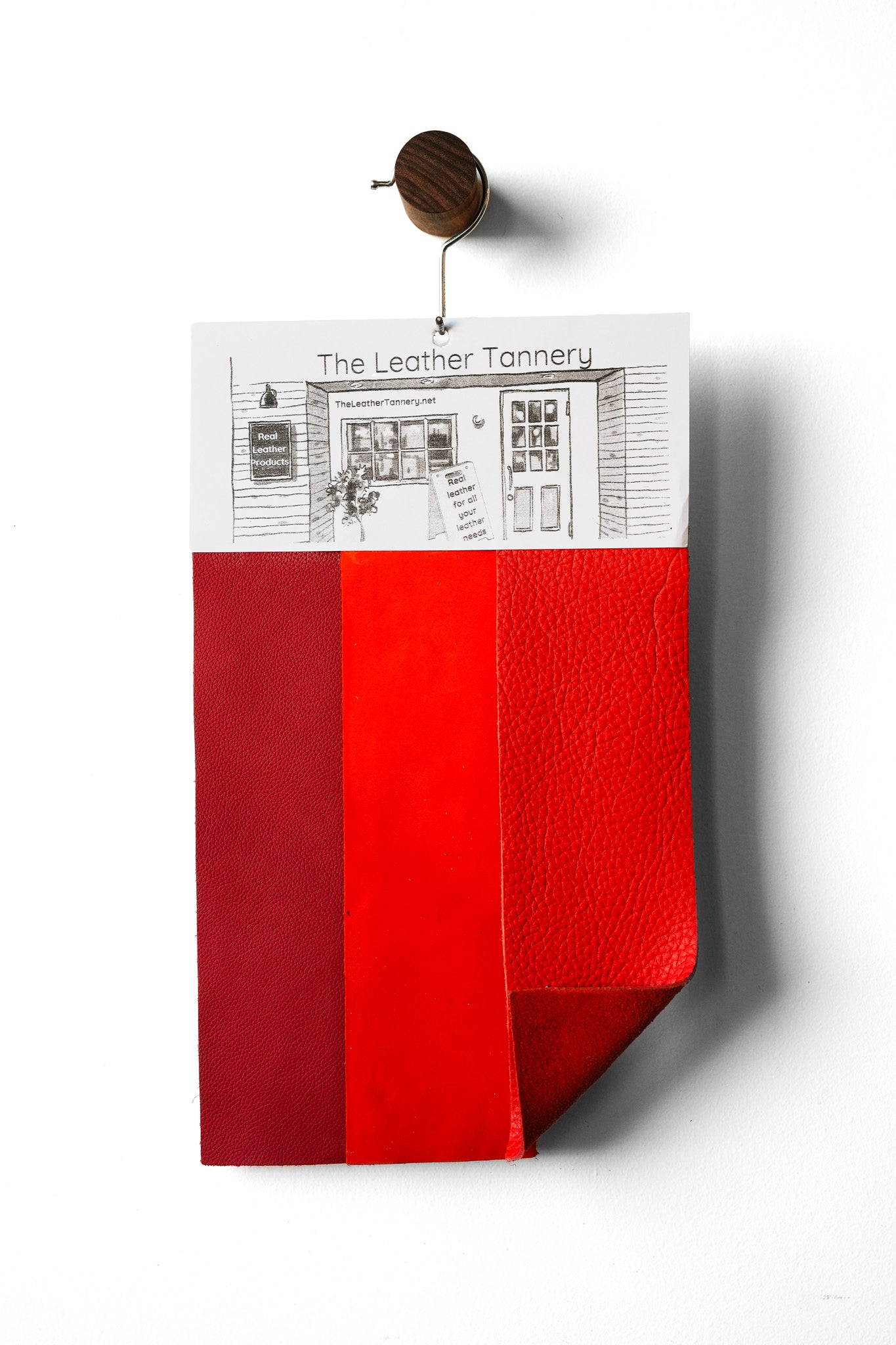 Leather Crafts Art Red Tosca Pebbled Nubuck Orange Soft Pieces