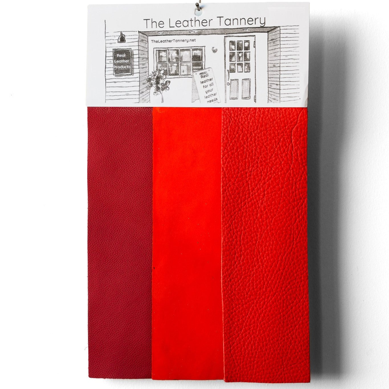 Leather Crafts Art Pebbled Red Orange Tosca Nubuck Bubble