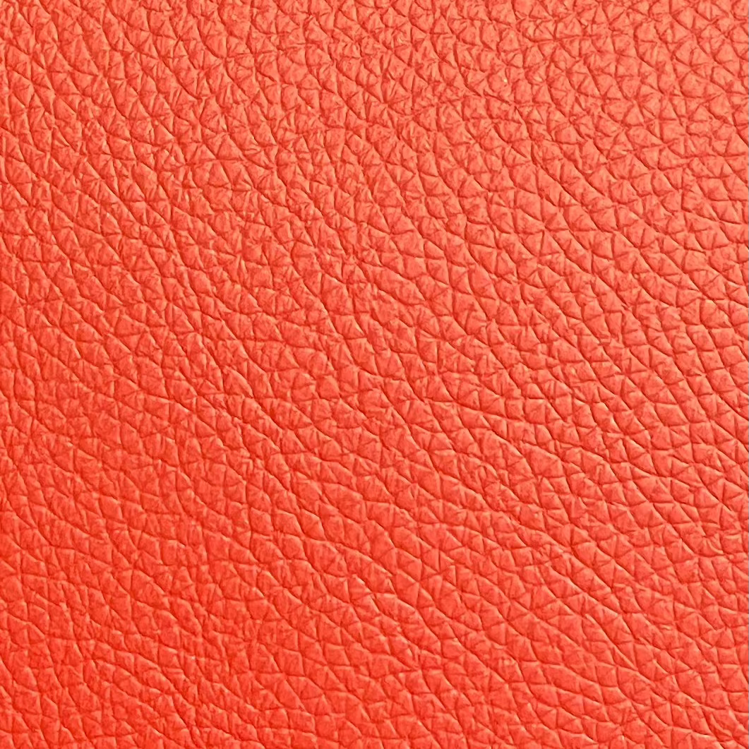 Tosca Orange Pebbled Leather Upholstery Furniture
