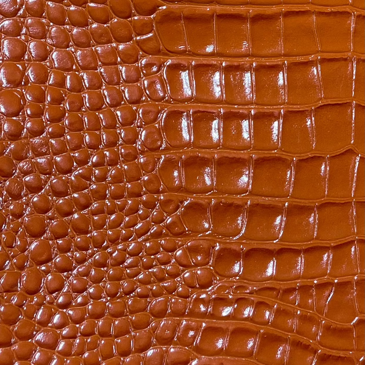 Croc Candied Yam Orange Leather Upholstery Furniture 