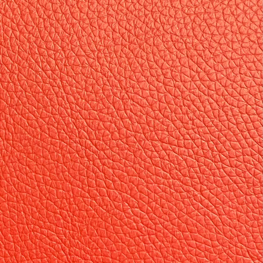 Tosca Orange Pebbled Leather Upholstery Furniture 